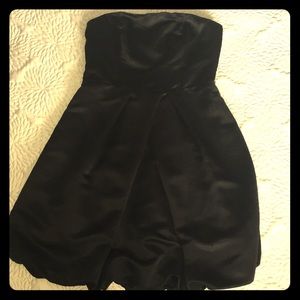 Express strapless textured volume dress